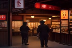 欲望酒店年轻服务员角色剧照，身着酒店制服，在宴会厅侧门处驻足，神情复杂，暗示她知道某个秘密